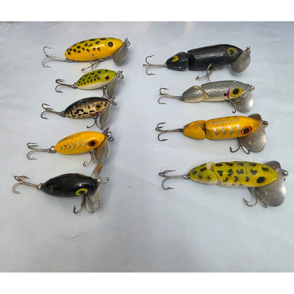 Fred Arbogast Jitterbug Fishing Lure Lot Multi Mixed Vintage Topwater Baits